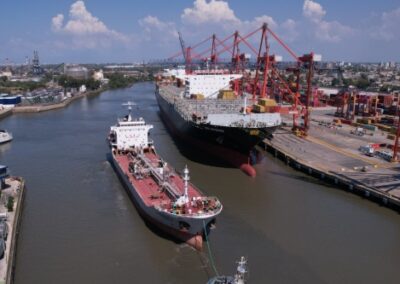 Intenso movimiento de cargas en el Puerto de Dock Sud durante Junio