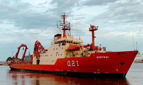 El Buque ARA “Austral” zarpa para una campaña oceanográfica