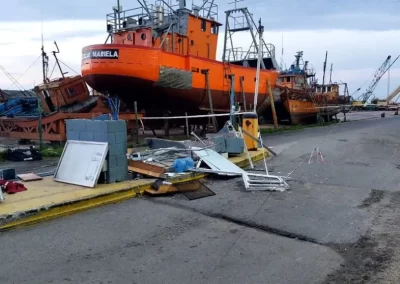 Accidente en el Puerto de Mar del Plata deja dos heridos en el Espigón 10