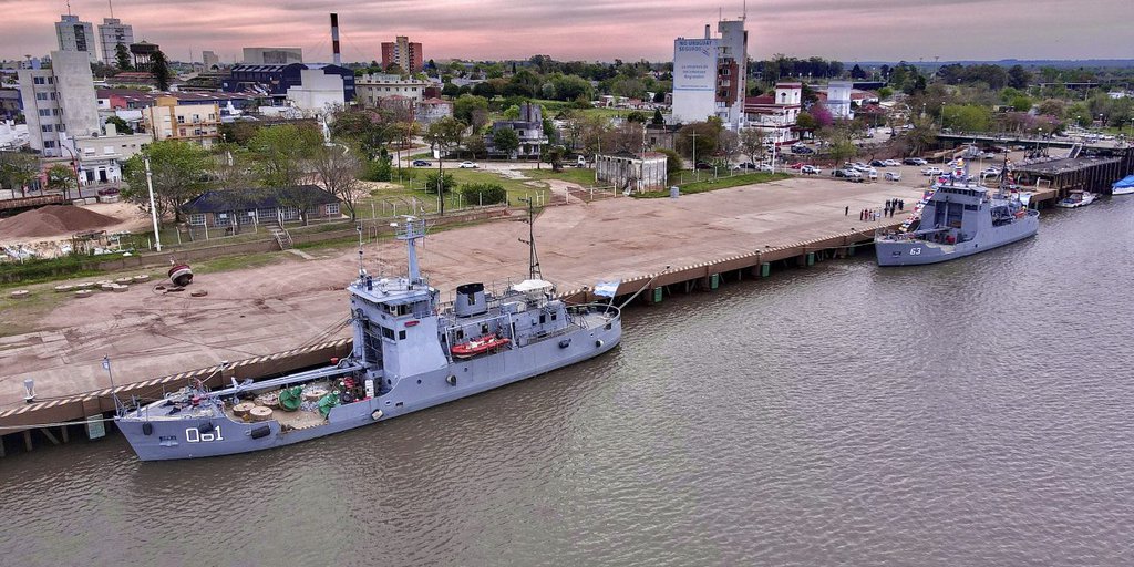 Un segundo buque de la Armada Argentina continúa con el balizamiento del río Uruguay