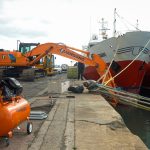 Finaliza la primera etapa de colocación de defensas en el puerto de Mar del Plata