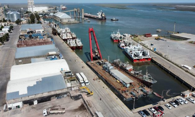 El puerto de Bahía Blanca amplía su capacidad operativa removiendo tres buques para desguace