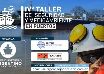 El Consejo Portuario Argentino organiza la Cuarta Edición del Taller Nacional de Seguridad y Medio Ambiente en Puertos