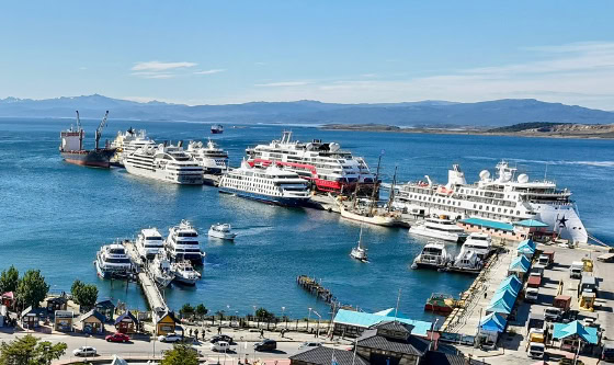 Puerto de Ushuaia: Movilidad histórica con la llegada de ocho buques en un día